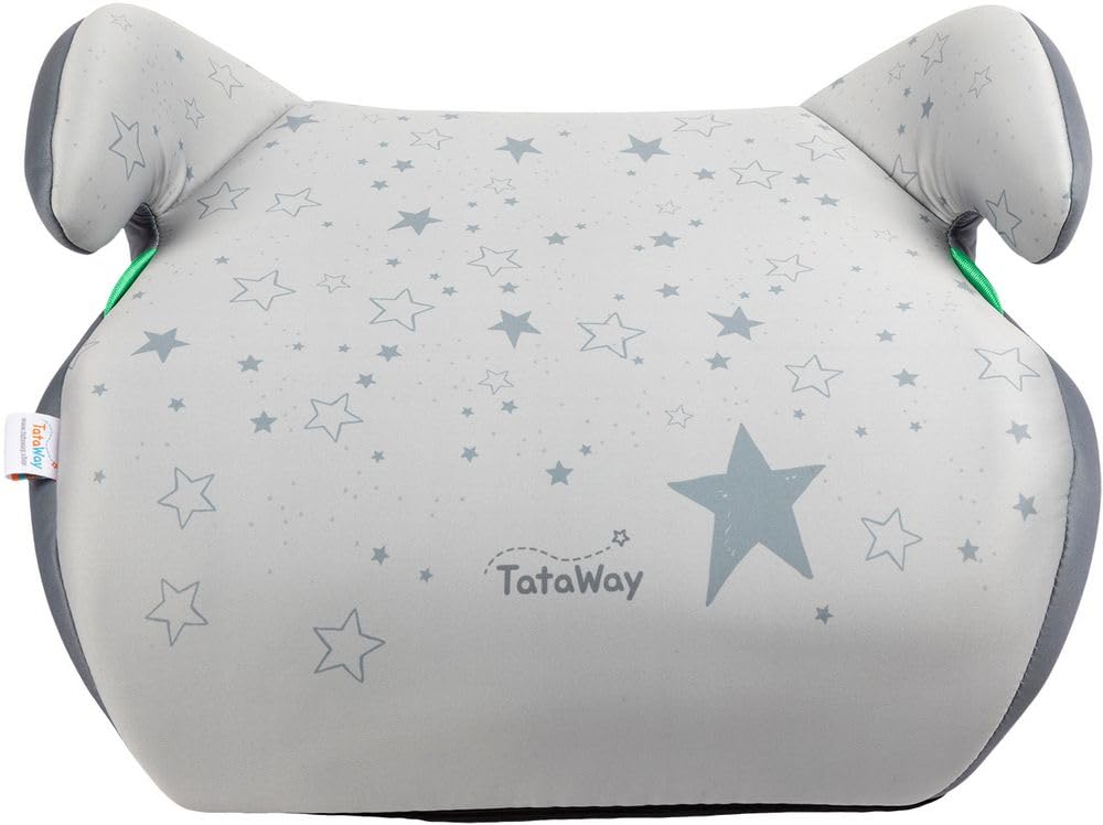 Car Booster Seat (125-150 cm, Grey with Stars)