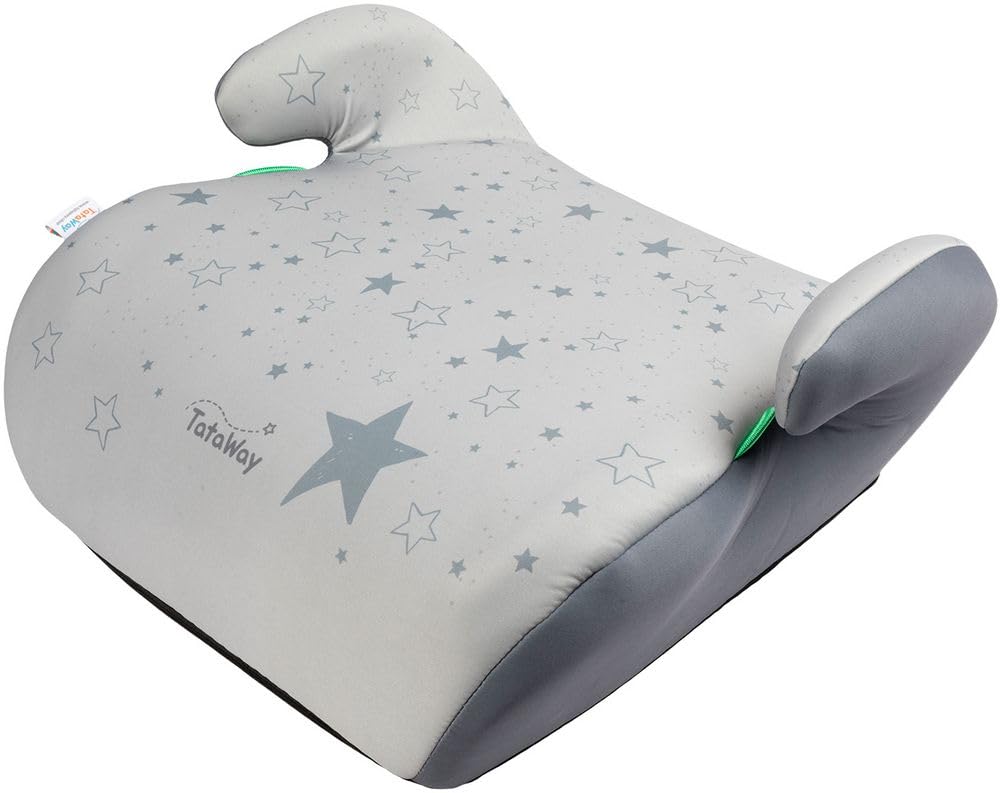 Car Booster Seat (125-150 cm, Grey with Stars)