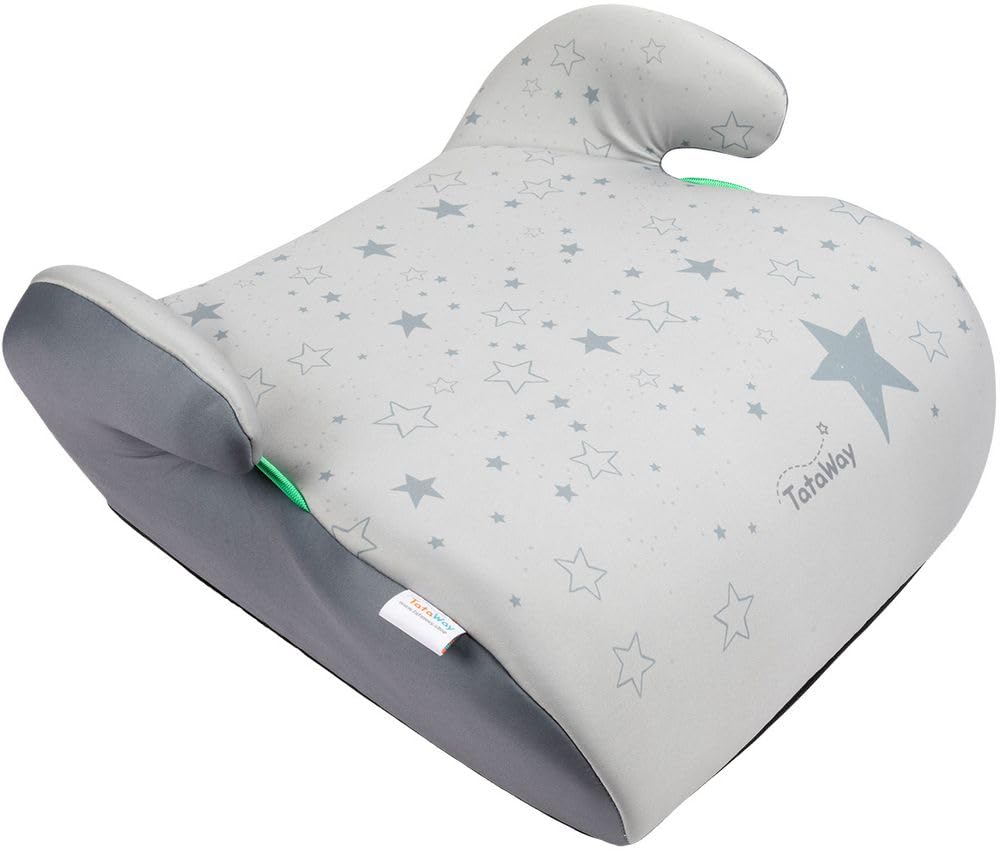 Car Booster Seat (125-150 cm, Grey with Stars)