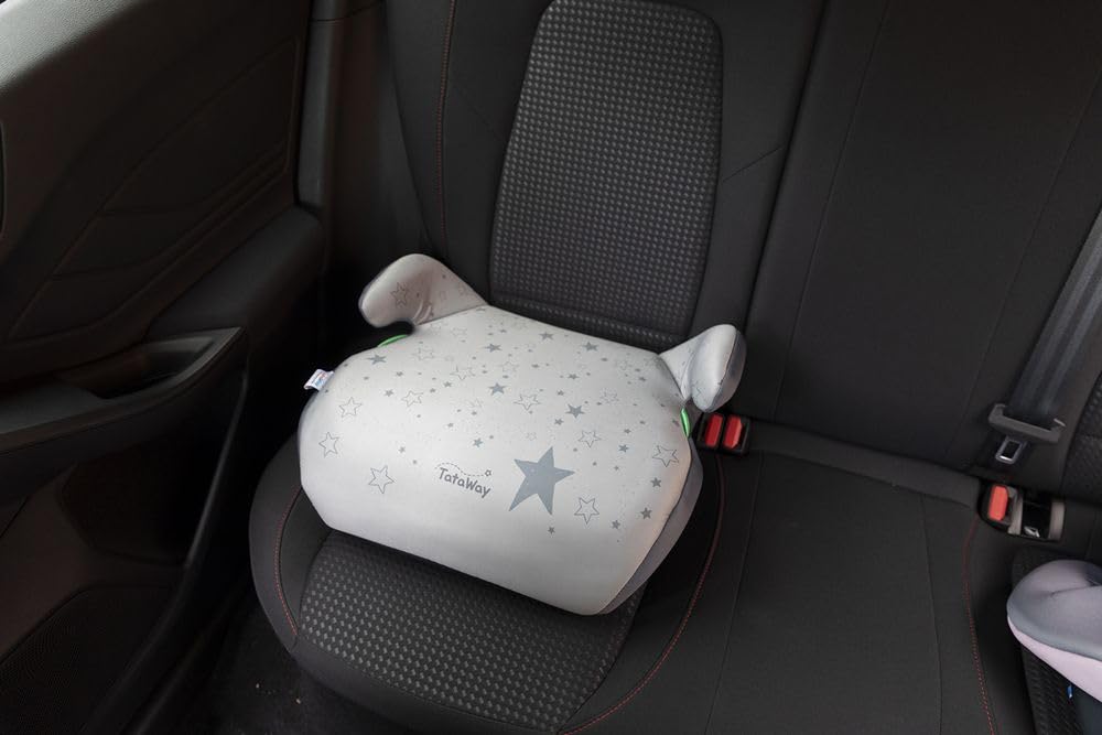 Car Booster Seat (125-150 cm, Grey with Stars)