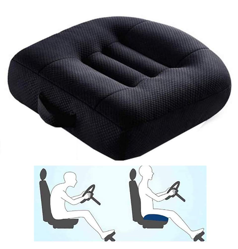 Portable Adult Booster Seat for Car (Black, 15.7 x 15.7 x 4.7")