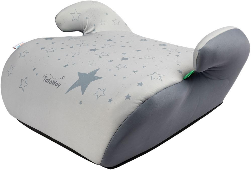 Car Booster Seat (125-150 cm, Grey with Stars)