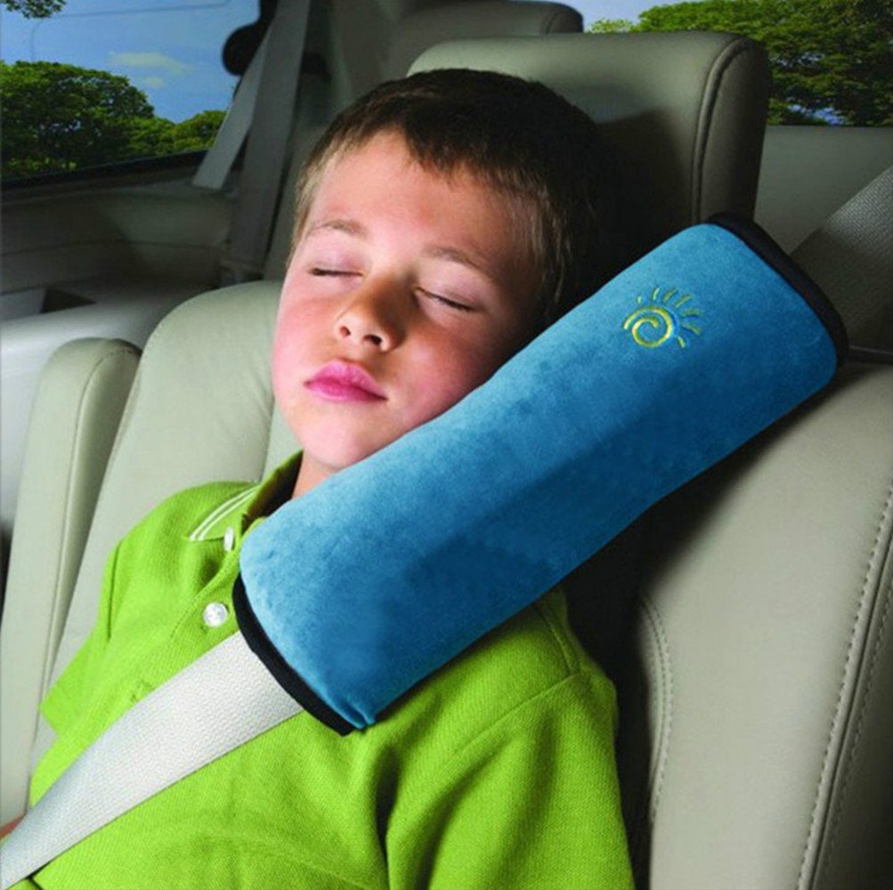 Blue Baby Car Seat Covers & Seat Belt Cushion